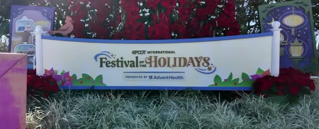 epcot festival of the holidays sign