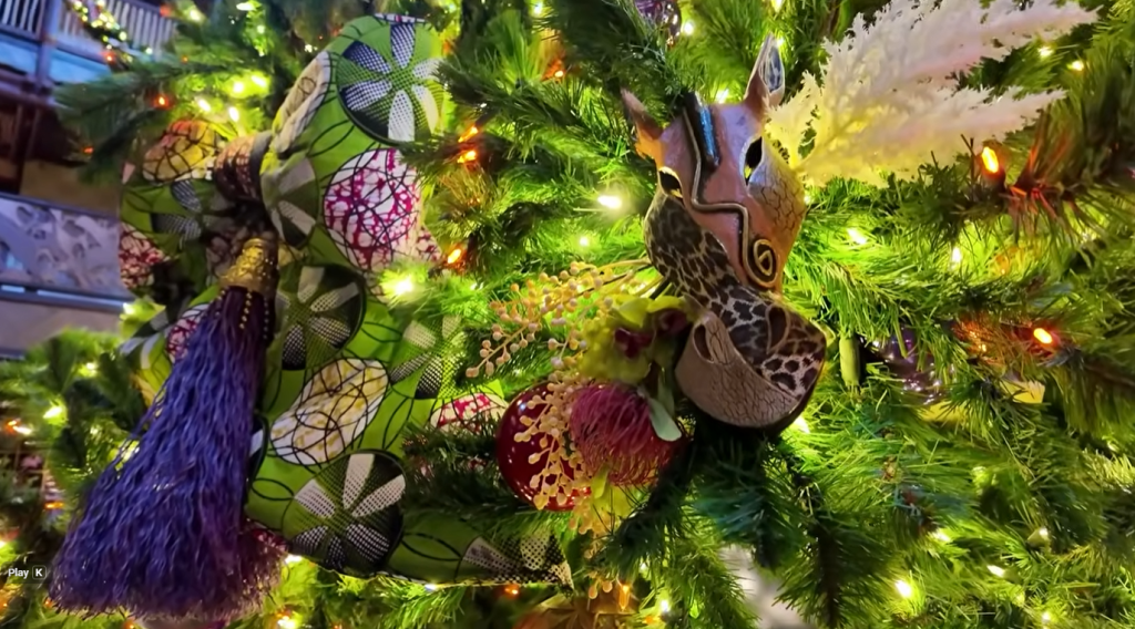 African-inspired ornaments at the Animal Kingdom Lodge lobby