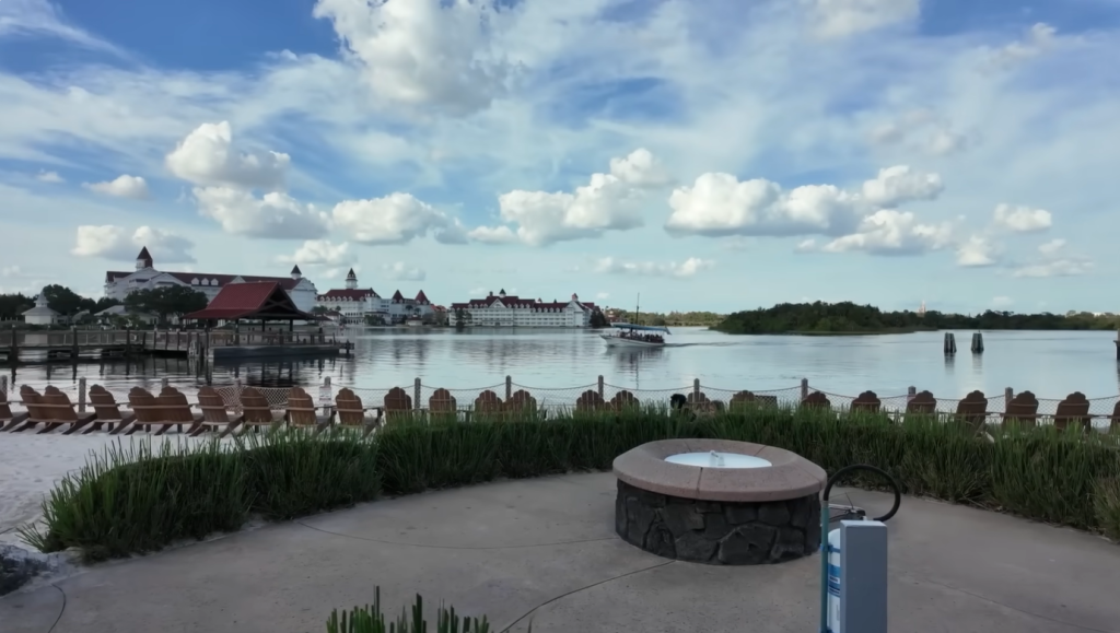 Cinderella Castle in the distance.