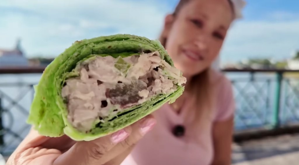 Chicken and Walnut Salad Wrap