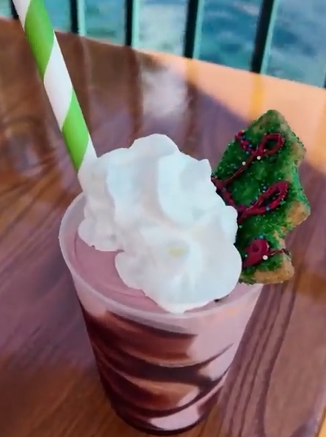 milkshake with sugar cookie